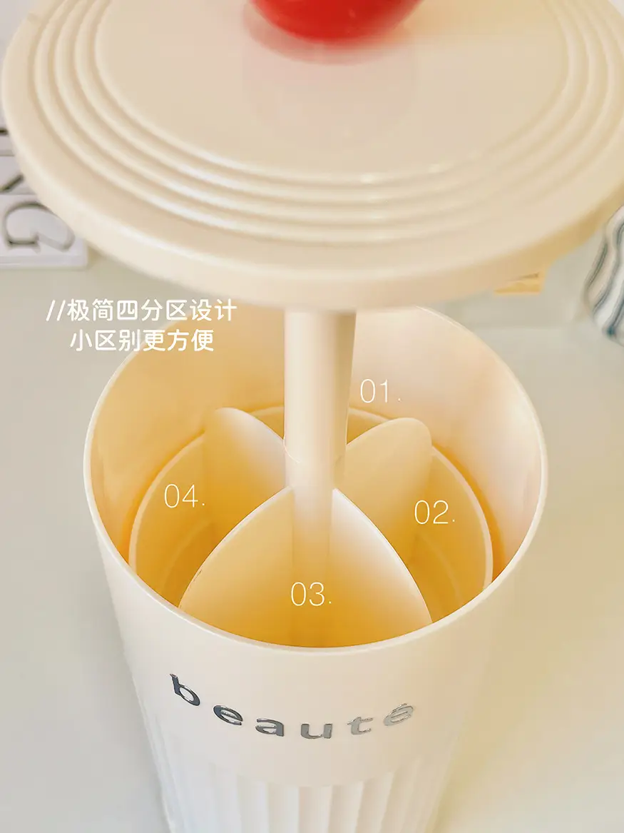Lifting Cosmetic Brush Storage Cylinder Dust-proof Advanced Sense Covered Dressing Table β feature 11