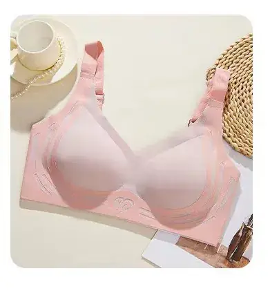 Women's Pink Push Up Bra Running Shockproof Sports - Image 5