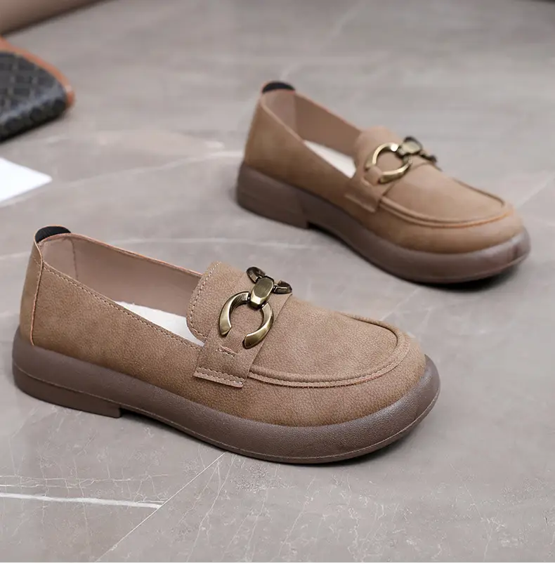 Spring and Autumn New Women's Shoes Thick Bottom Loafers Soft Bottom Soft Moms Shoes Comfortable Breathable Slip-on Women's Single Shoes — feature 26