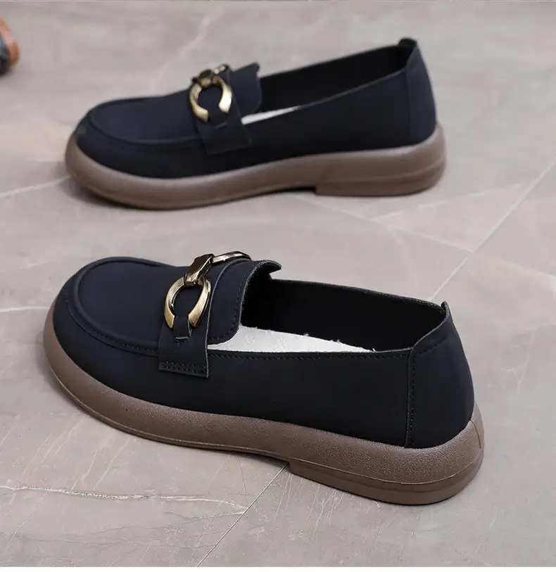 Spring and Autumn New Women's Shoes Thick Bottom Loafers Soft Bottom Soft Moms Shoes Comfortable Breathable Slip-on Women's Single Shoes — feature 32