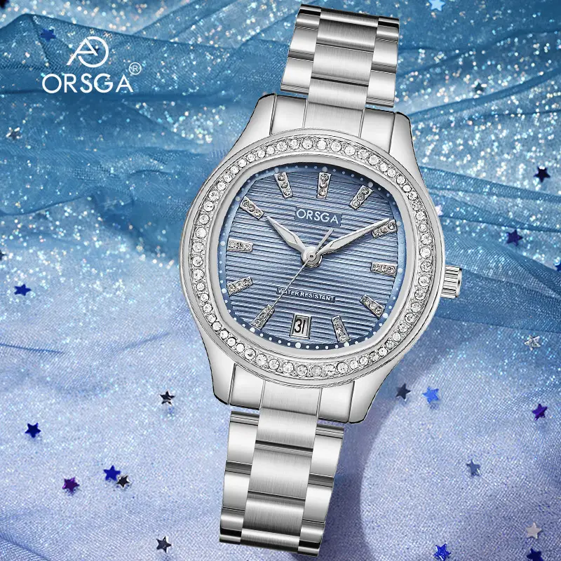 Women's Rose Gold Diamond Watch with Calendar