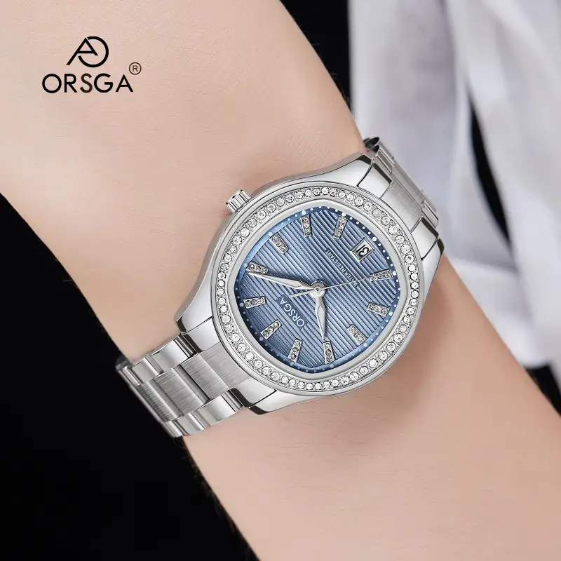 Women's Rose Gold Diamond Watch with Calendar