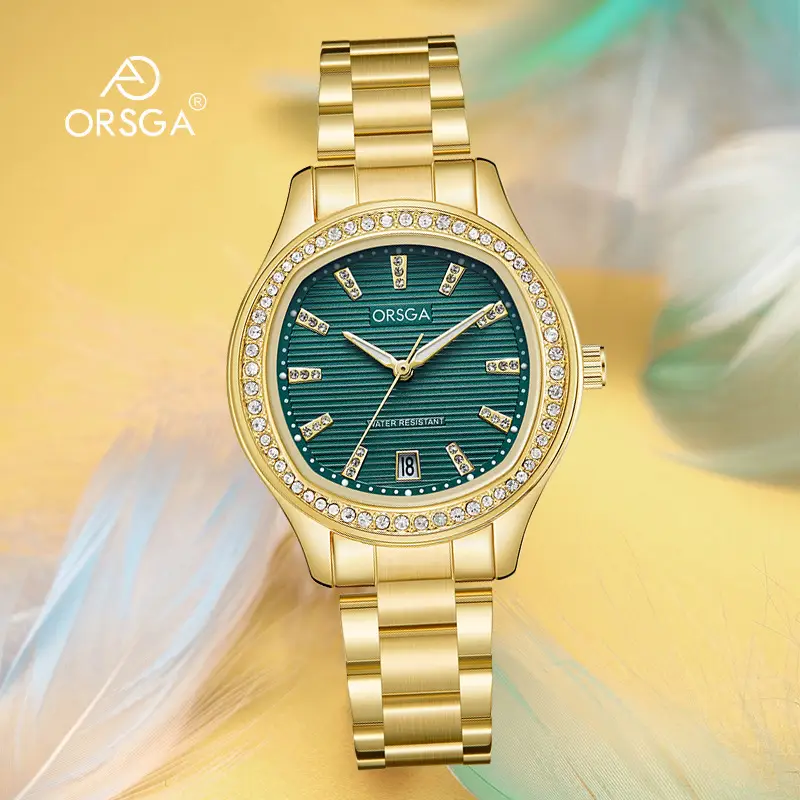 Women's Rose Gold Diamond Watch with Calendar