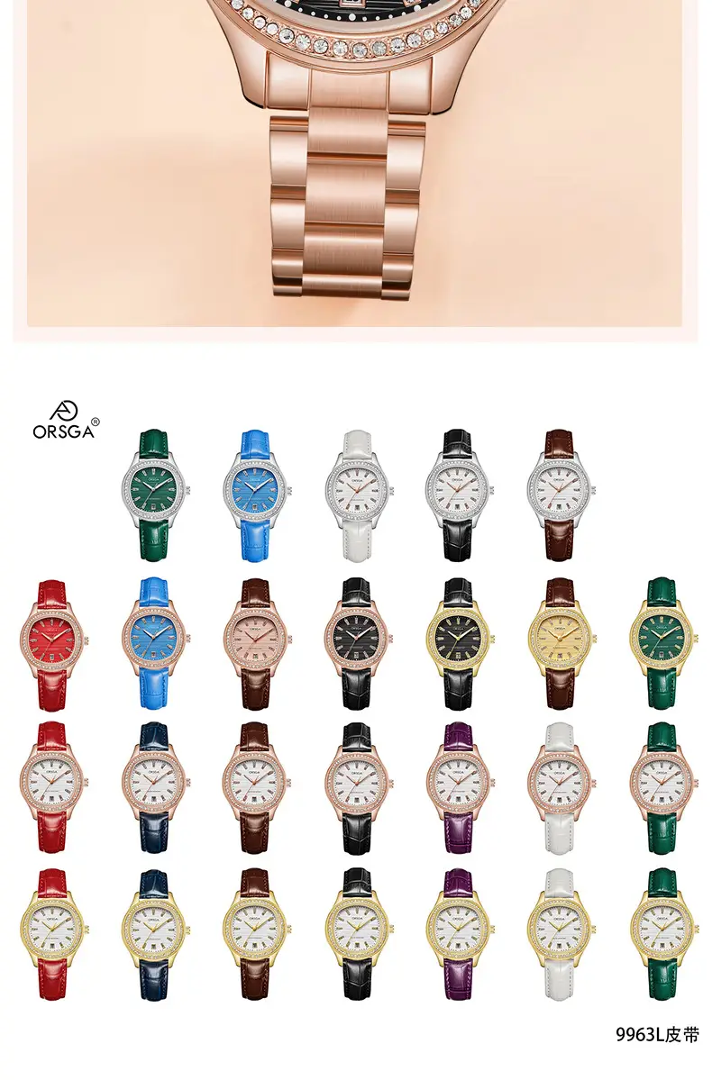 Women's Rose Gold Diamond Watch with Calendar — feature 15