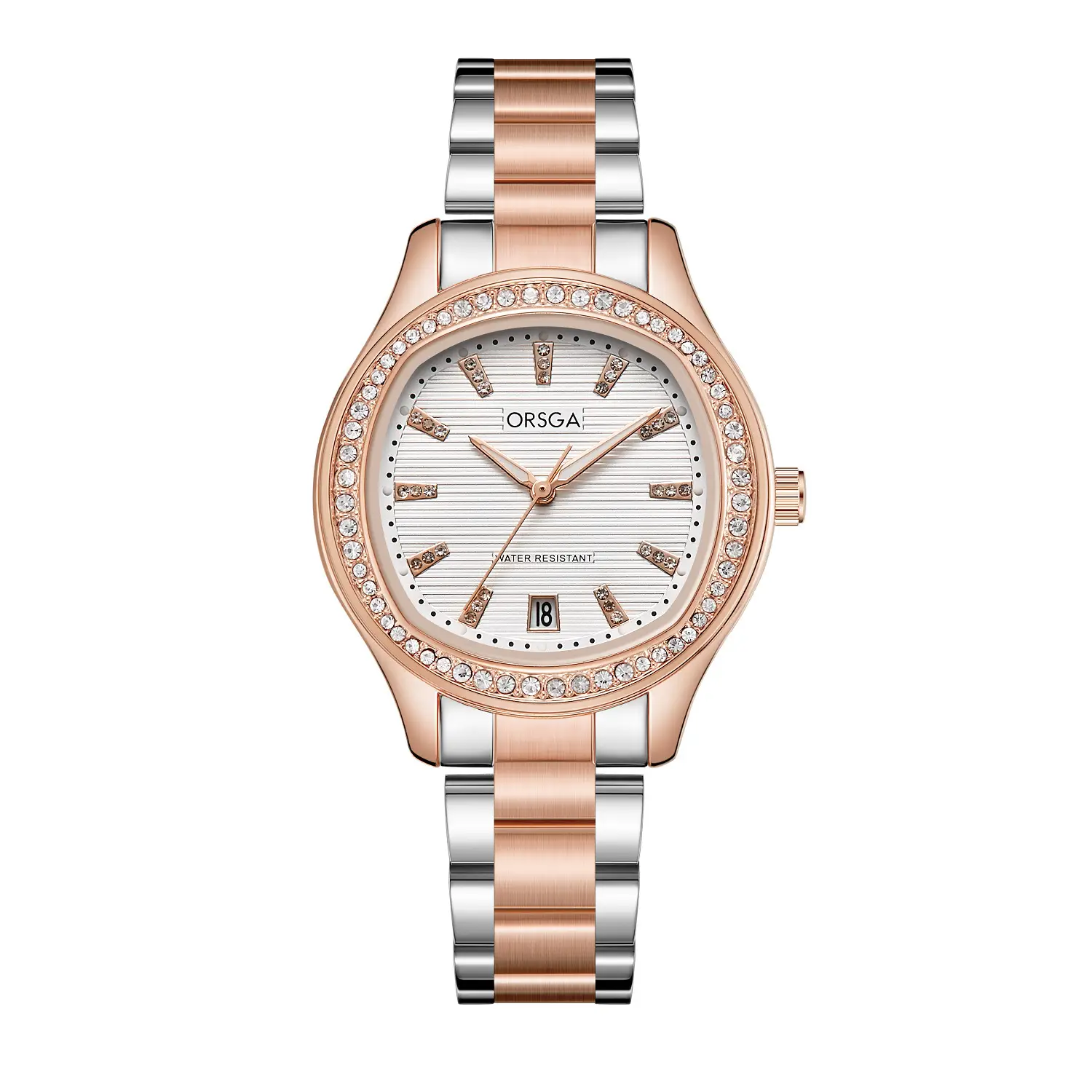 Women's Rose Gold Diamond Watch with Calendar