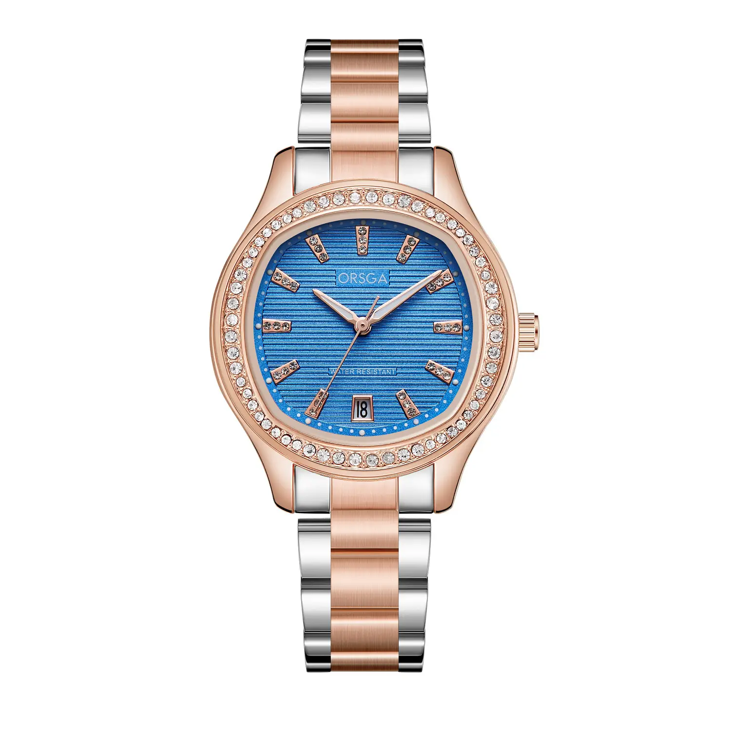 Women's Rose Gold Diamond Watch with Calendar