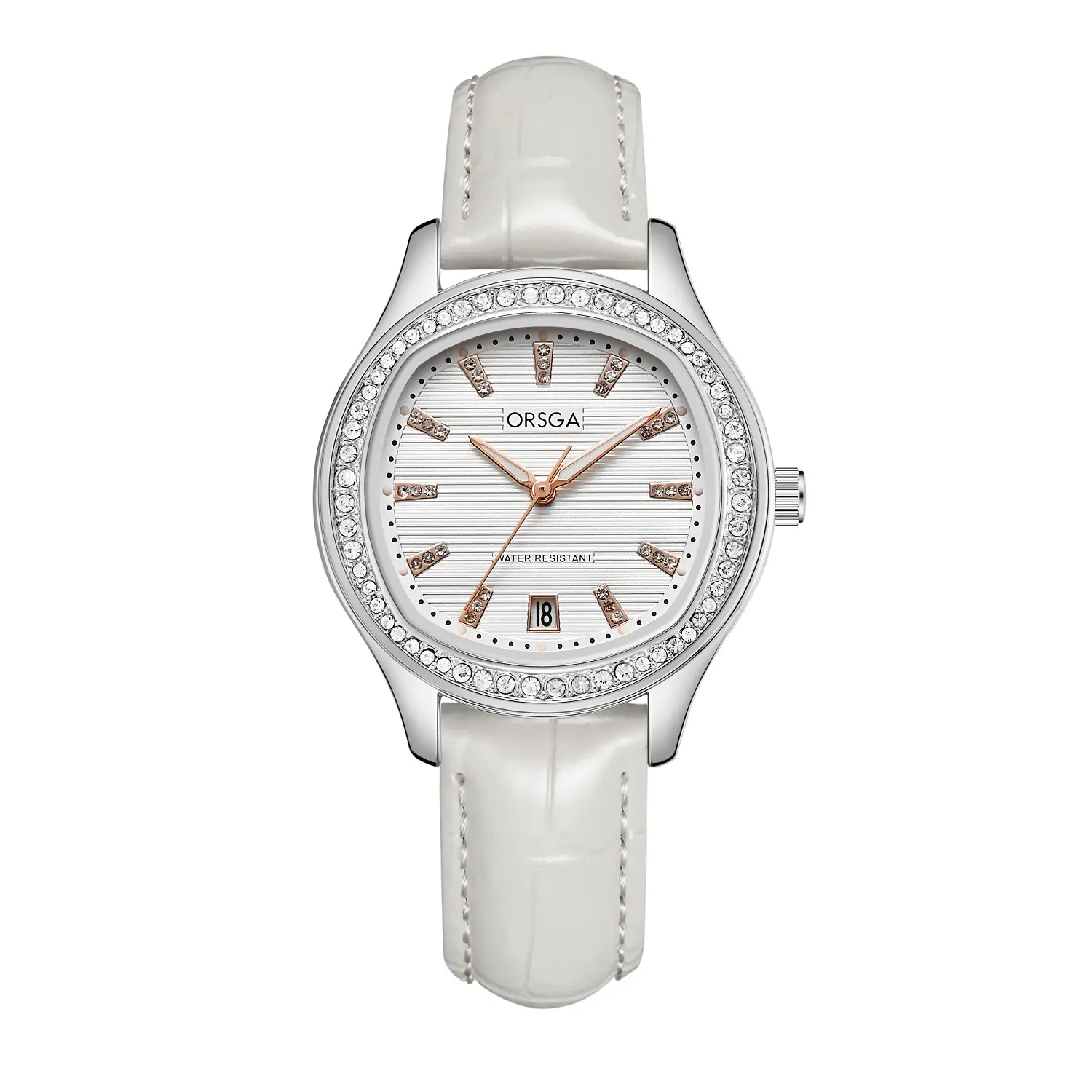 Women's Rose Gold Diamond Watch with Calendar