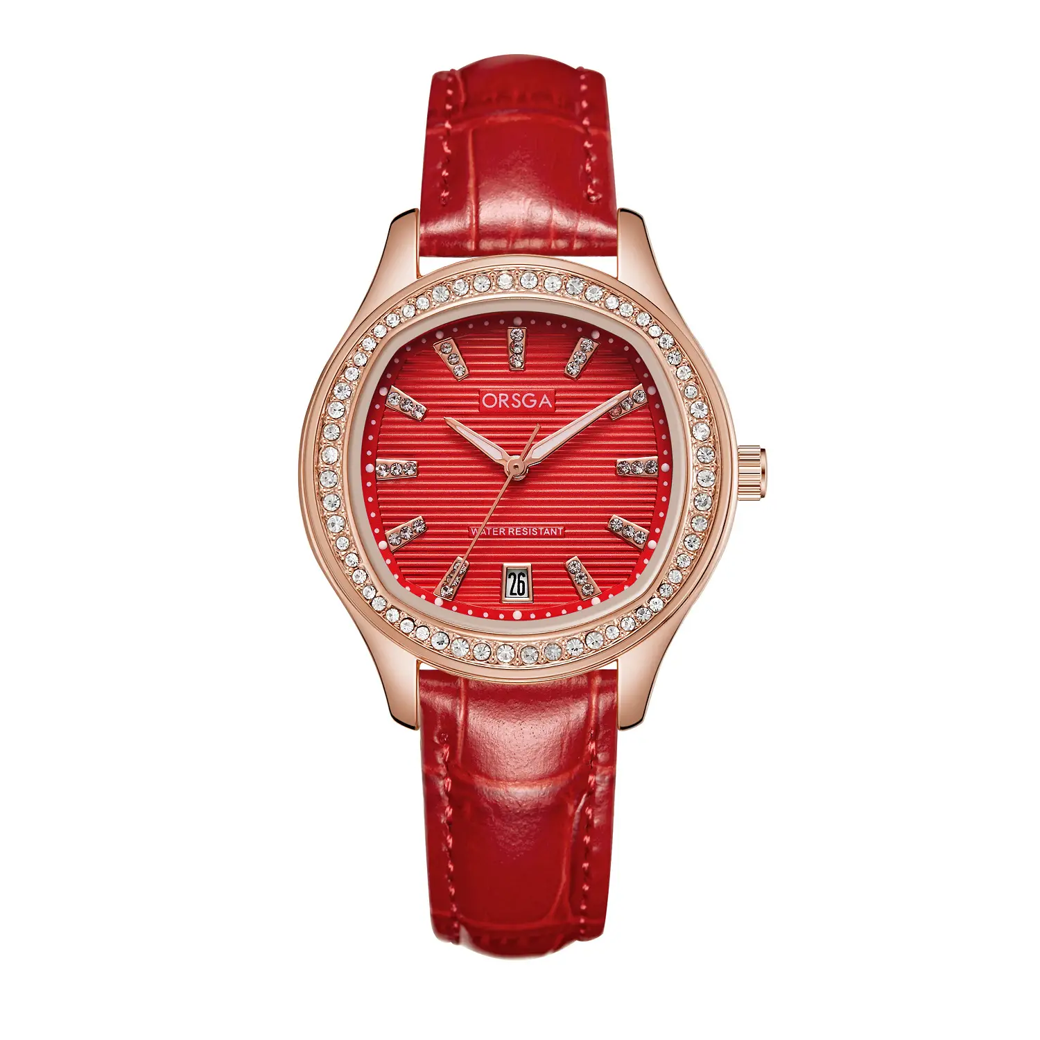 Women's Rose Gold Diamond Watch with Calendar