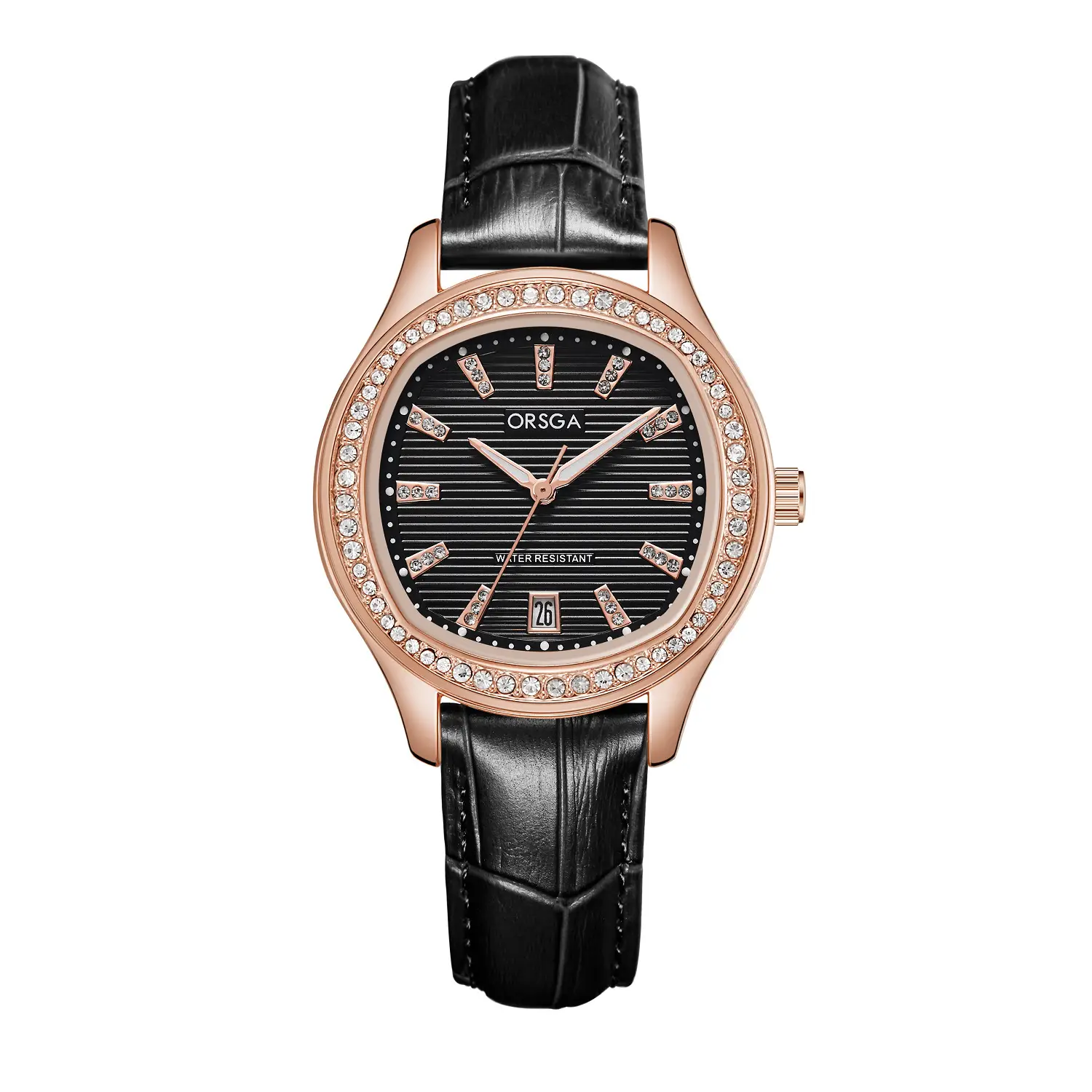 Women's Rose Gold Diamond Watch with Calendar