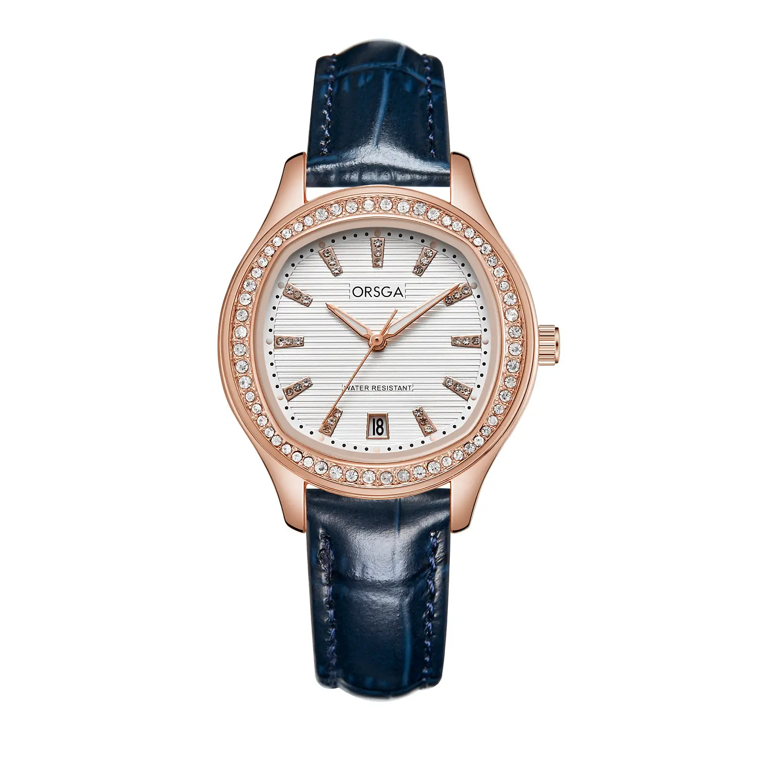 Women's Rose Gold Diamond Watch with Calendar