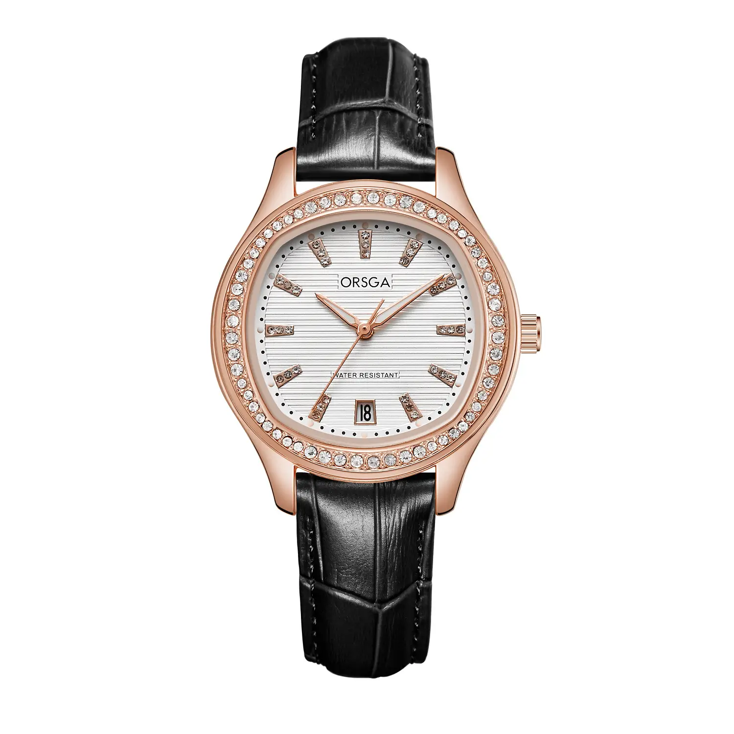 Women's Rose Gold Diamond Watch with Calendar