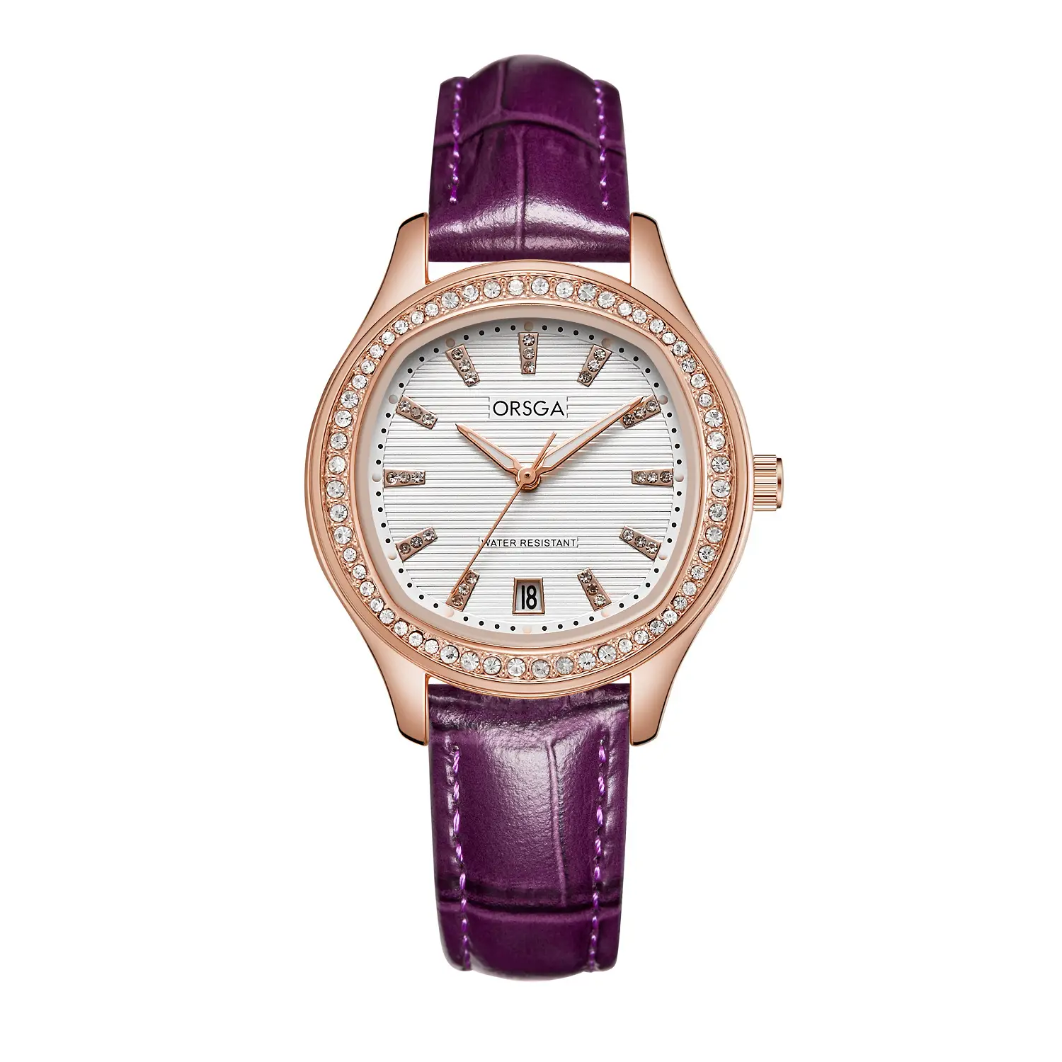 Women's Rose Gold Diamond Watch with Calendar