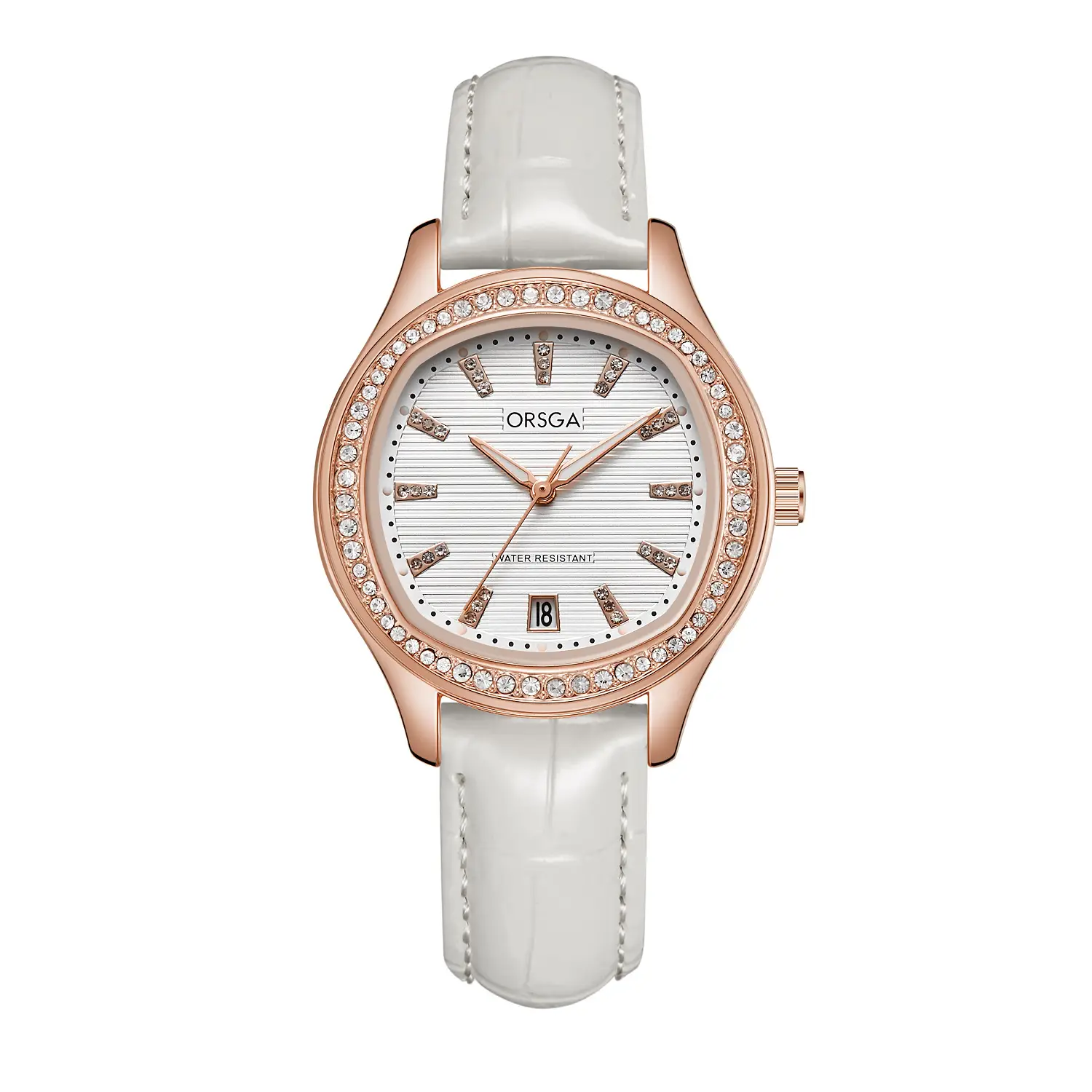 Women's Rose Gold Diamond Watch with Calendar
