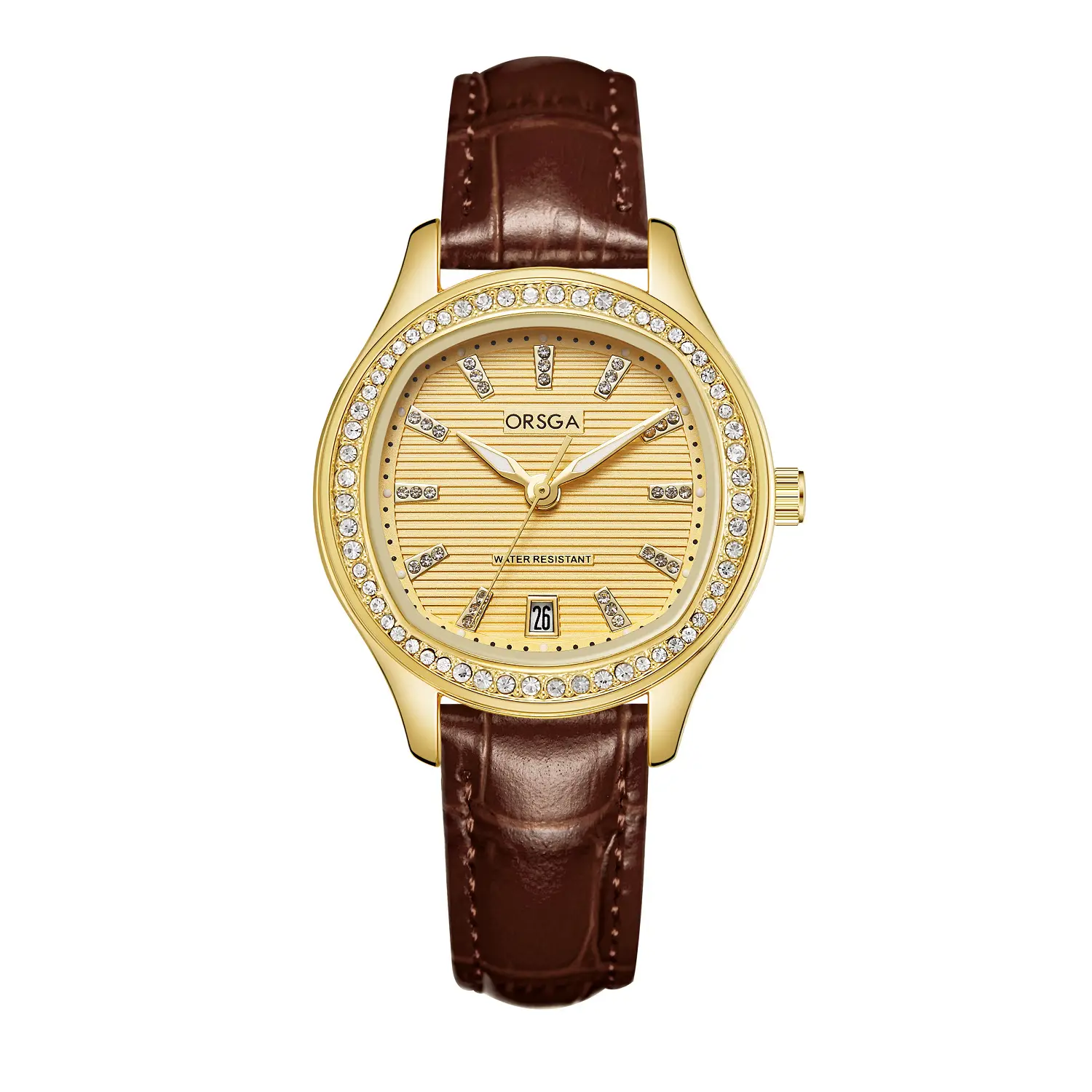 Women's Rose Gold Diamond Watch with Calendar