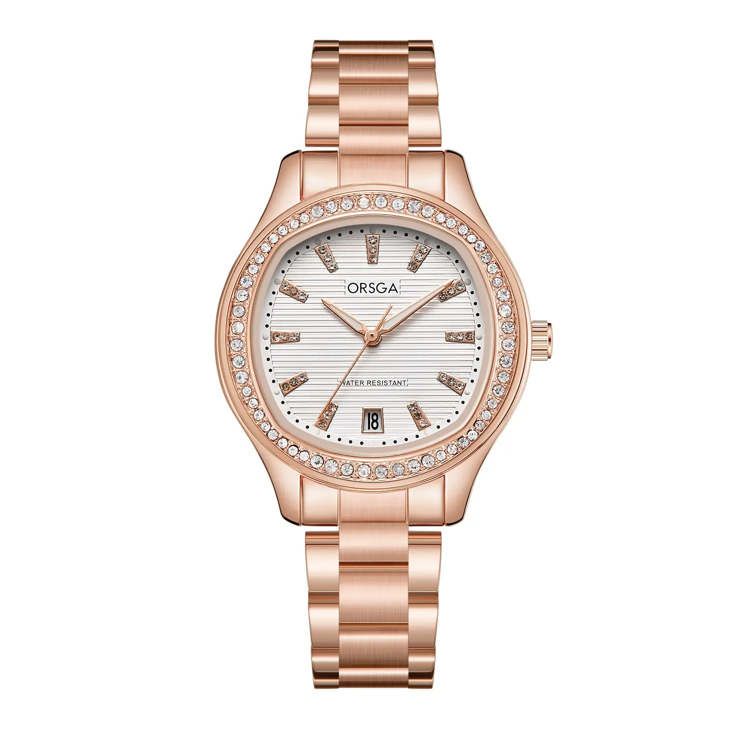 Women's Rose Gold Diamond Watch with Calendar