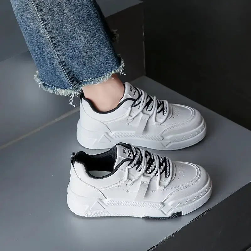 Women White Flat Casual Shoes 2025 Summer - Image 5