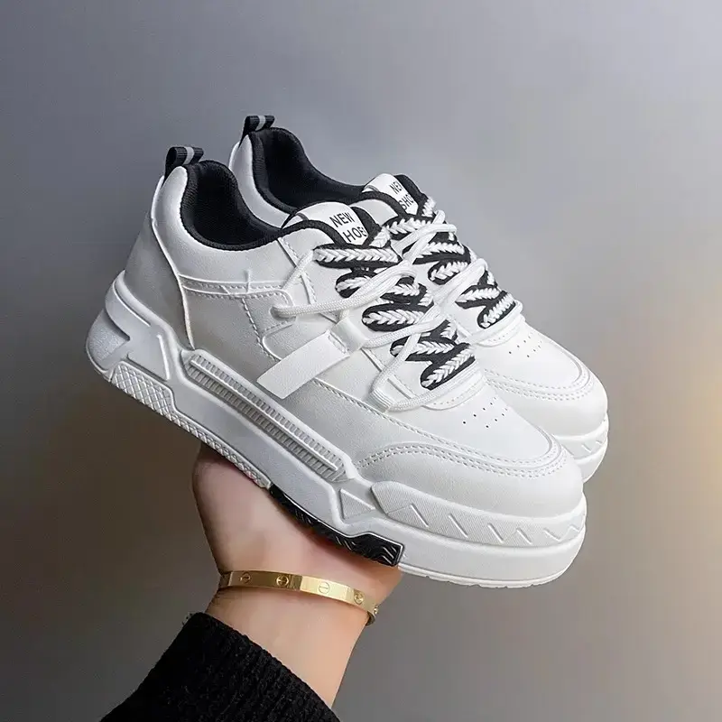 Women White Flat Casual Shoes 2025 Summer - Image 6