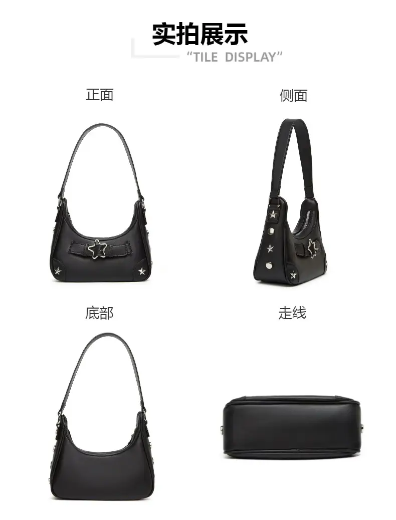 Black Star Underarm Bag for Women — feature 4