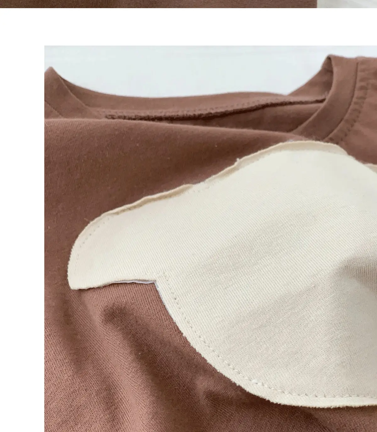 Children Patchwork Bear T-Shirt Brown Cream Medium — feature 16