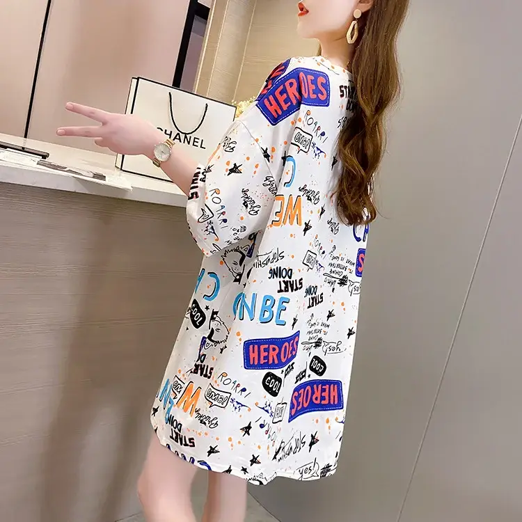 2024 Printed Women's t-shirt Large Size Loose Fit — feature 10