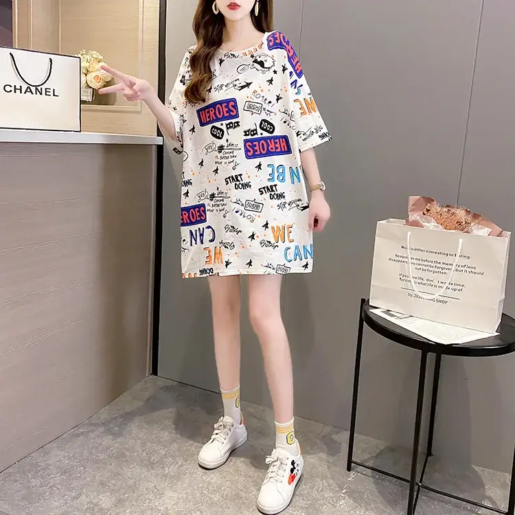2024 Printed Women's t-shirt Large Size Loose Fit — feature 11