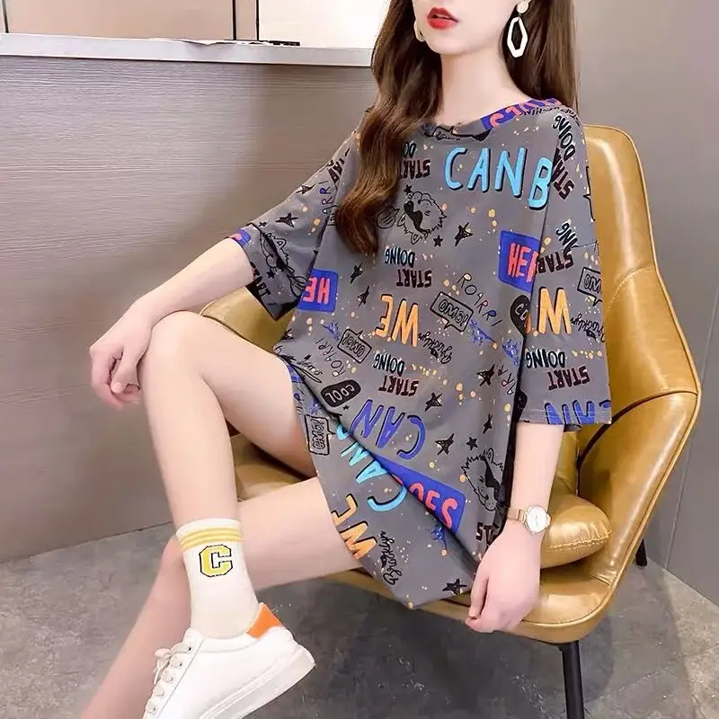 2024 Printed Women's t-shirt Large Size Loose Fit — feature 2