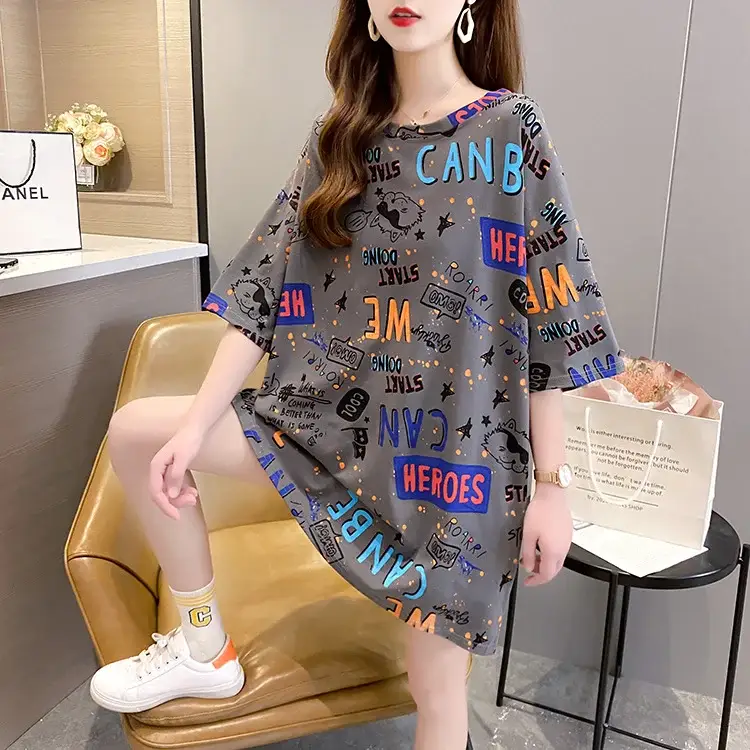 2024 Printed Women's t-shirt Large Size Loose Fit — feature 3