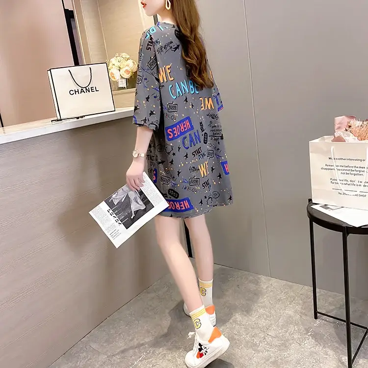 2024 Printed Women's t-shirt Large Size Loose Fit — feature 6