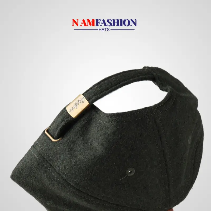 Korean Baseball Cap Women Winter Woolen Big Head Wide Brim — feature 12