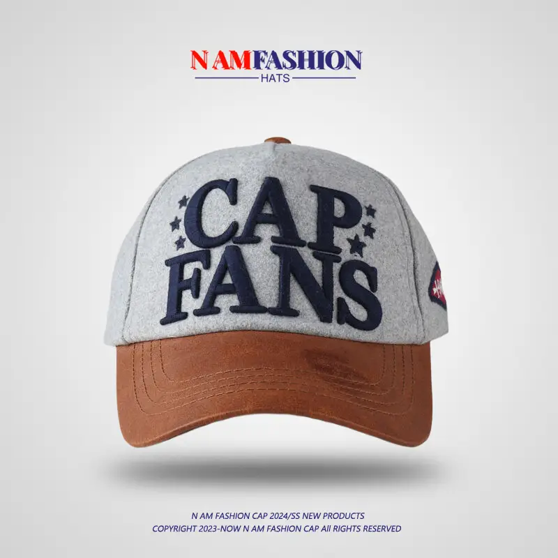Korean Baseball Cap Women Winter Woolen Big Head Wide Brim — feature 2