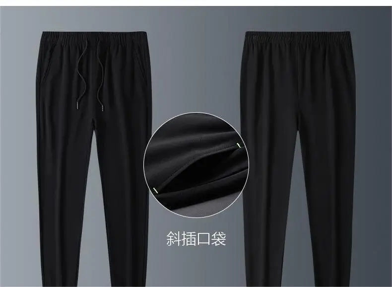 Men Fleece Jogger Pants Black Sweatpants Spring Autumn — feature 14