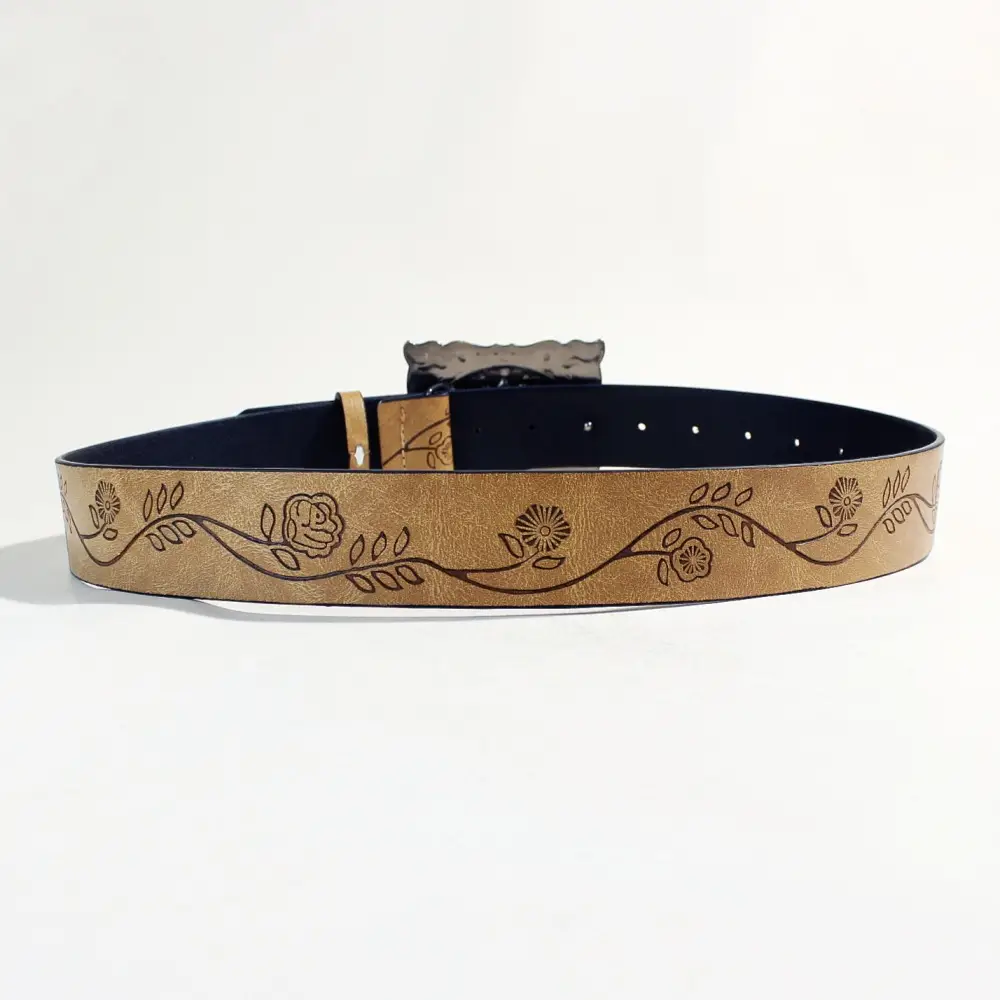Women's Western Buckle Belt with Turquoise Beads — feature 4