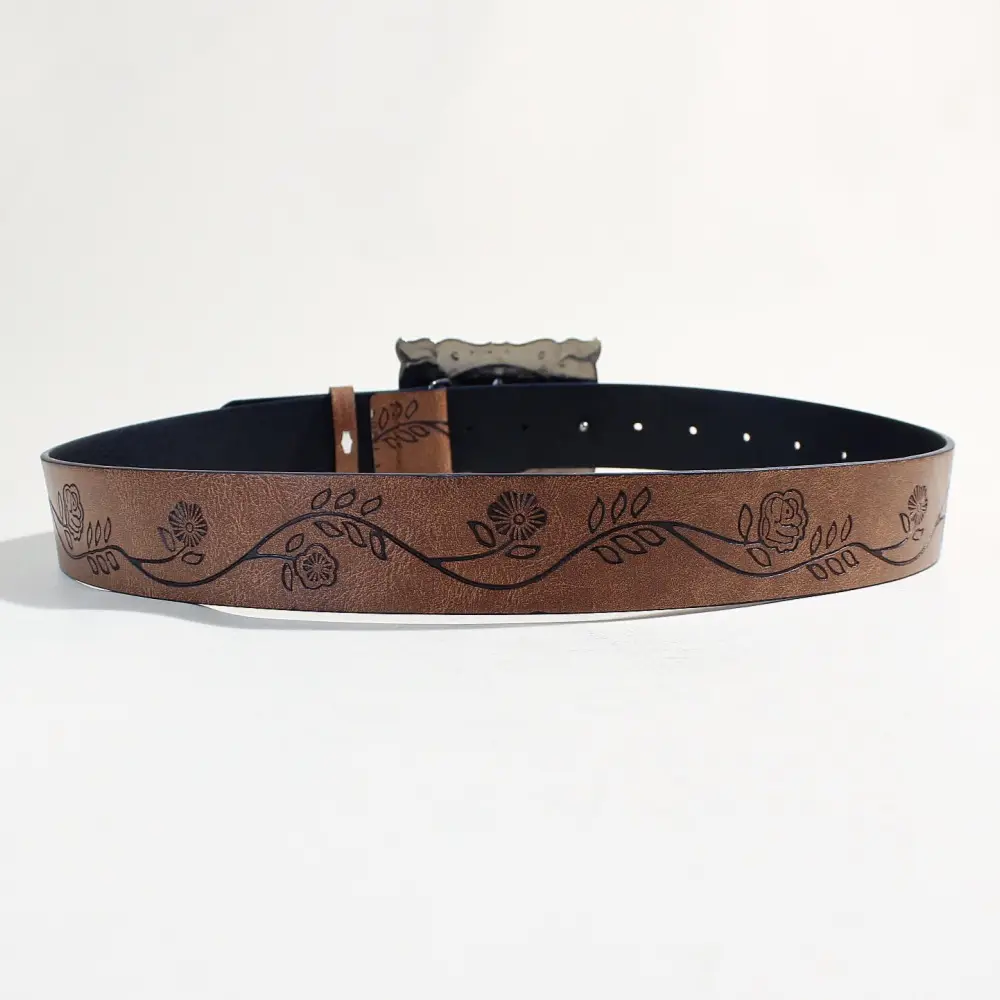 Women's Western Buckle Belt with Turquoise Beads — feature 9
