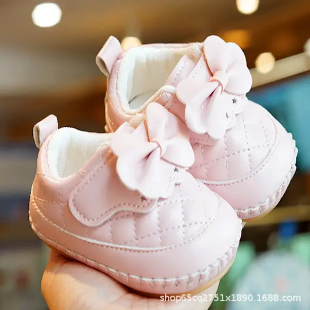White Quilted Baby Shoes for 0-1 Year Old
