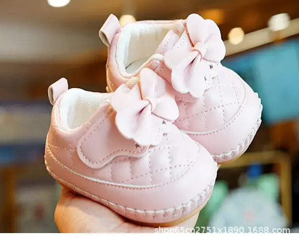 White Quilted Baby Shoes for 0-1 Year Old — feature 8