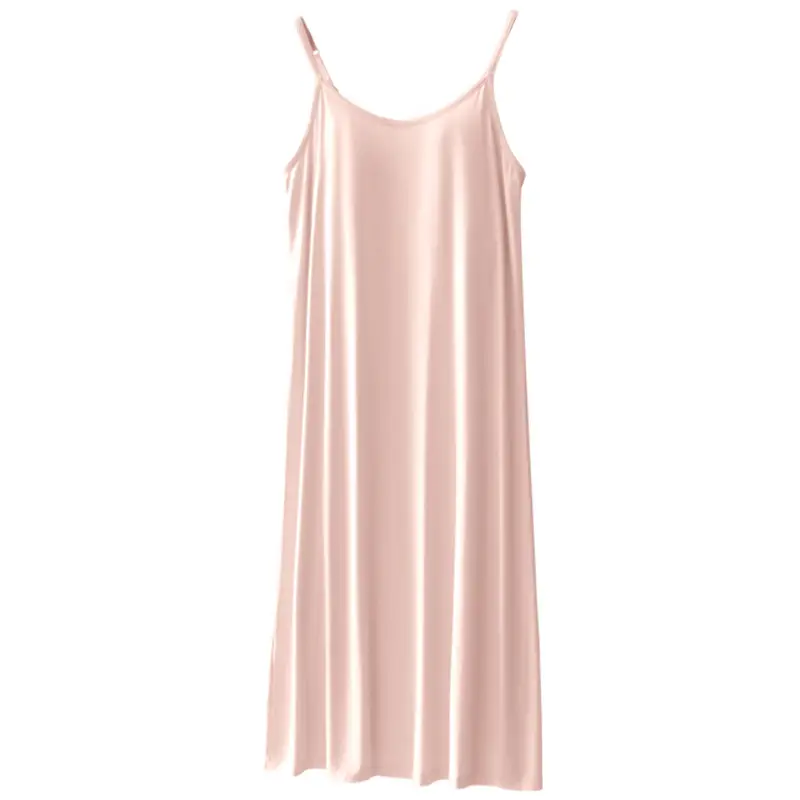 Summer Camisole Nightdress Silk Long Plus Size - Image 14
