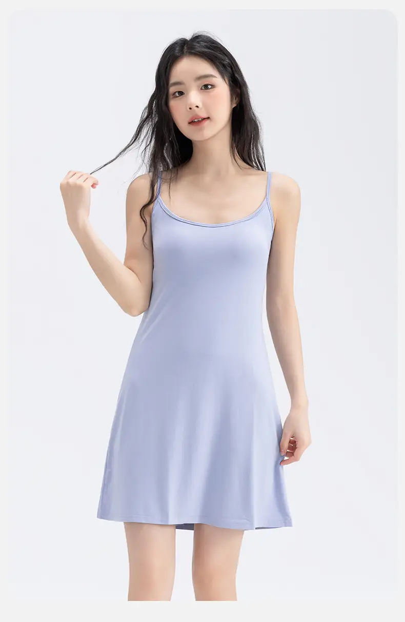 Summer Camisole Nightdress Silk Long Plus Size — feature 29