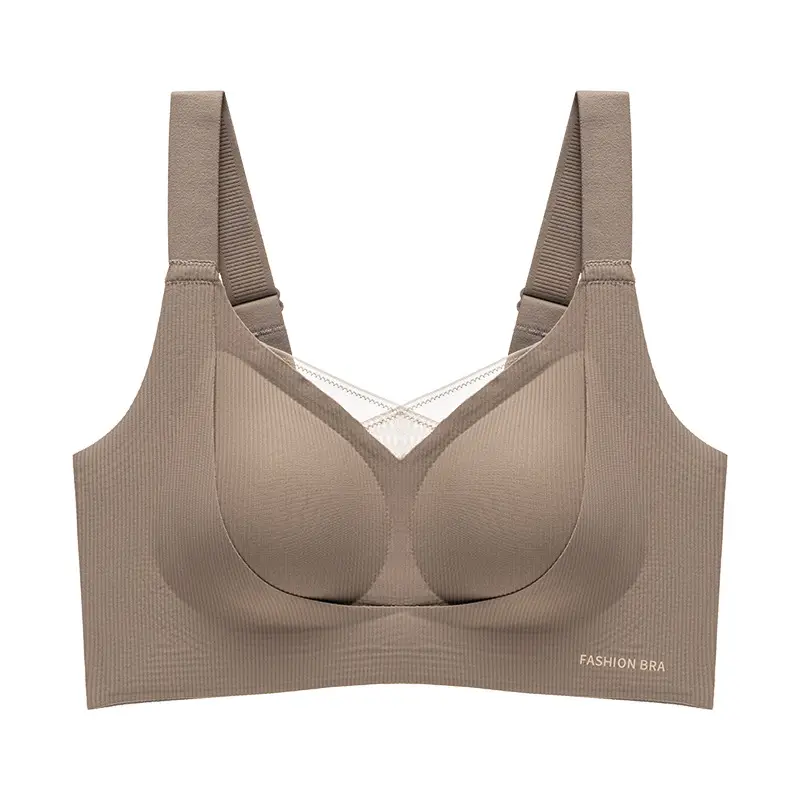 Cross-Border Amazon Temu Seamless Bra for Large Busts, Minimizing Appearance, Gathering and Lifting Without Underwire, Adjusting Shape and Gathering Side Breasts