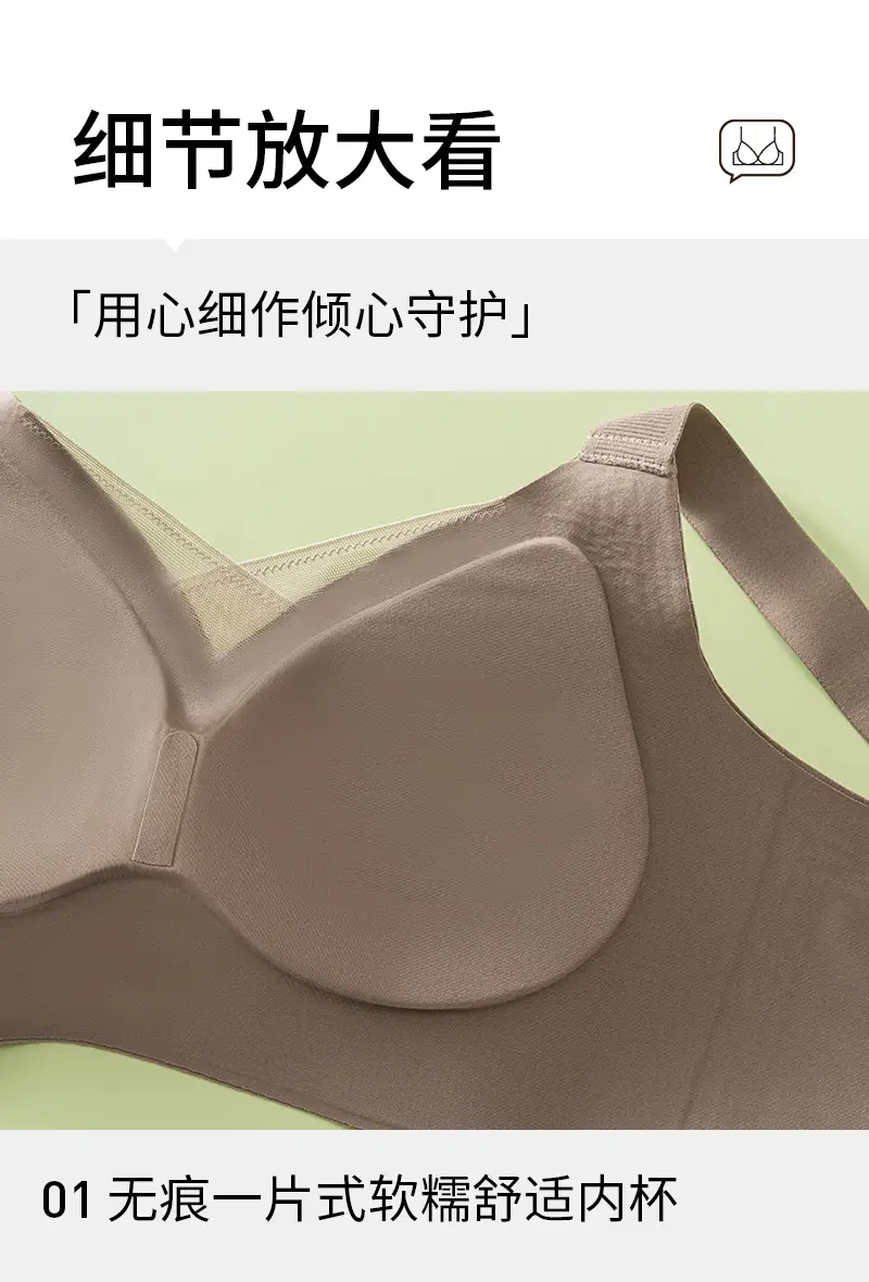 Cross-Border Amazon Temu Seamless Bra for Large Busts, Minimizing Appearance, Gathering and Lifting Without Underwire, Adjusting Shape and Gathering Side Breasts — feature 17