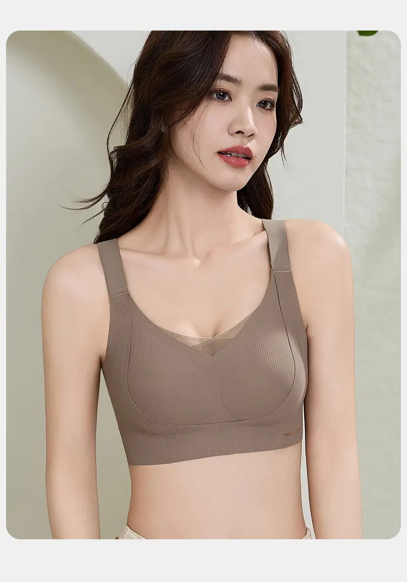 Cross-Border Amazon Temu Seamless Bra for Large Busts, Minimizing Appearance, Gathering and Lifting Without Underwire, Adjusting Shape and Gathering Side Breasts — feature 23