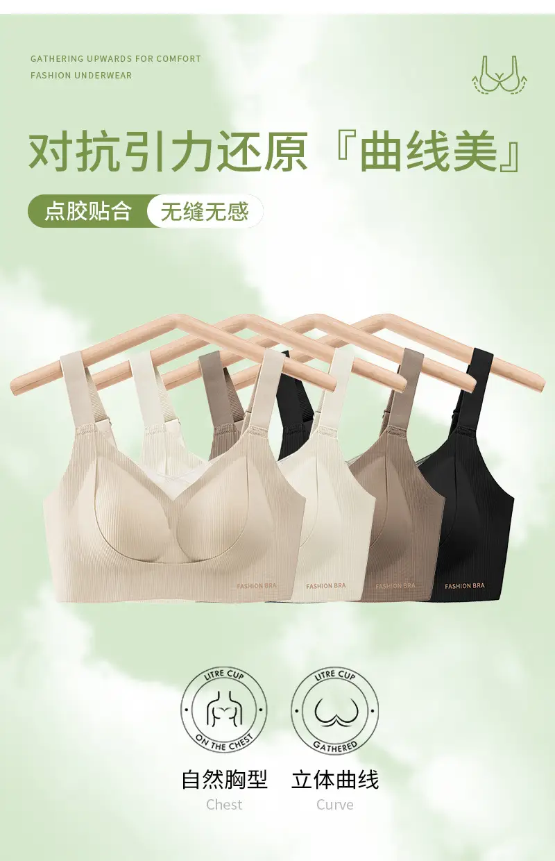Cross-Border Amazon Temu Seamless Bra for Large Busts, Minimizing Appearance, Gathering and Lifting Without Underwire, Adjusting Shape and Gathering Side Breasts — feature 6