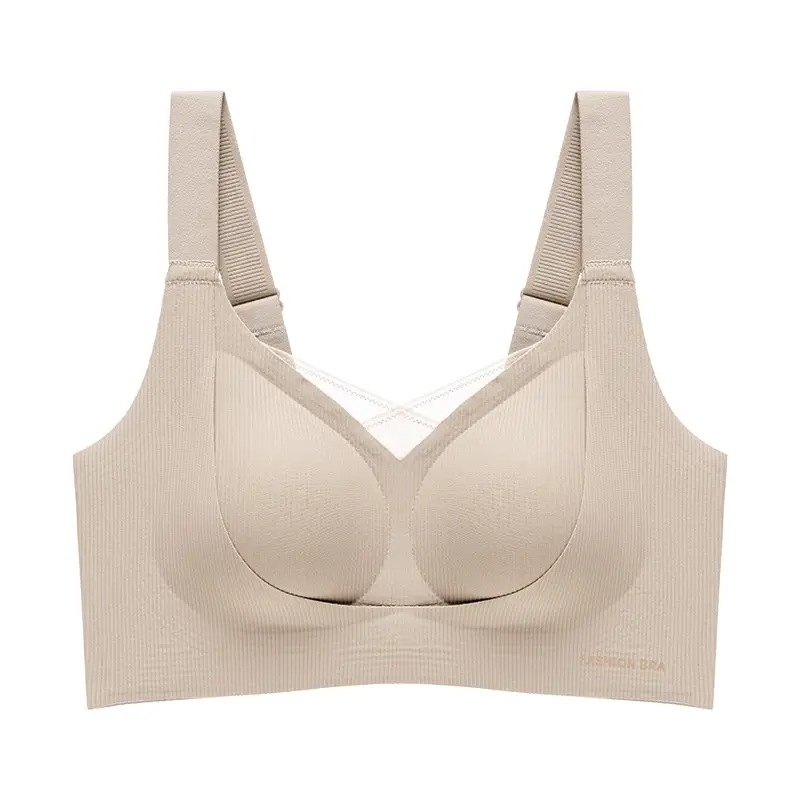 Cross-Border Amazon Temu Seamless Bra for Large Busts, Minimizing Appearance, Gathering and Lifting Without Underwire, Adjusting Shape and Gathering Side Breasts