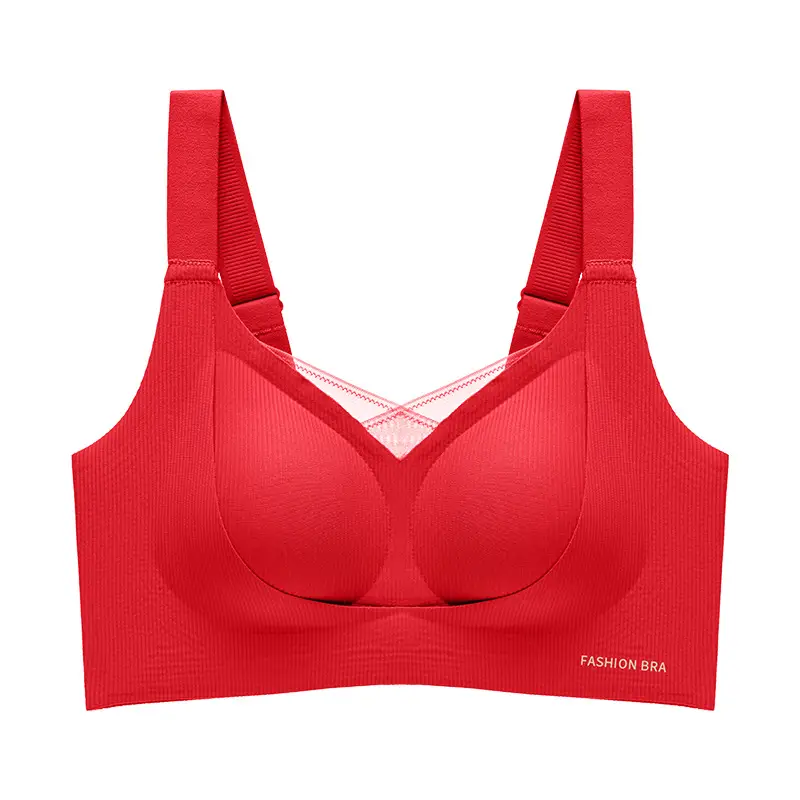 Cross-Border Amazon Temu Seamless Bra for Large Busts, Minimizing Appearance, Gathering and Lifting Without Underwire, Adjusting Shape and Gathering Side Breasts
