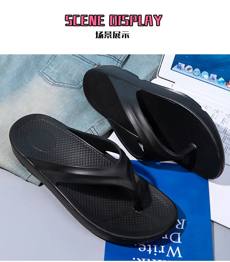 White Cross-Border Flip-Flops Large Size Beach Slippers — feature 29