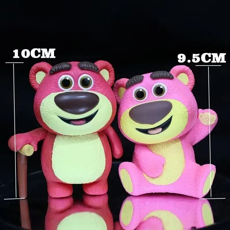 Toy Story Cherry Blossom Pink Crutch Strawberry Bear Sitting Movie Anime Hand-made Model Car Ornaments