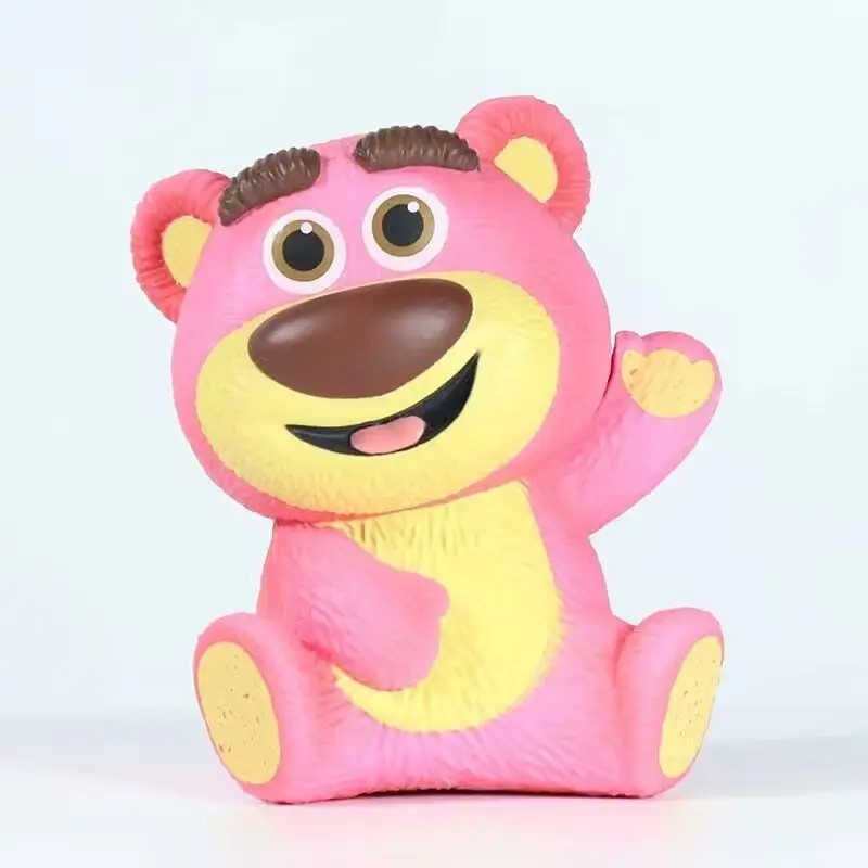 Toy Story Cherry Blossom Pink Crutch Strawberry Bear Sitting Movie Anime Hand-made Model Car Ornaments