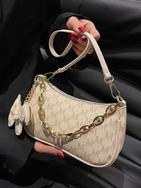 2024 New Women's Brown Leather Messenger Bag with Gold Chain - Image 6