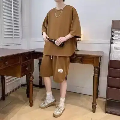 Men Black 2-Piece Casual T-Shirt Shorts Set — feature 10