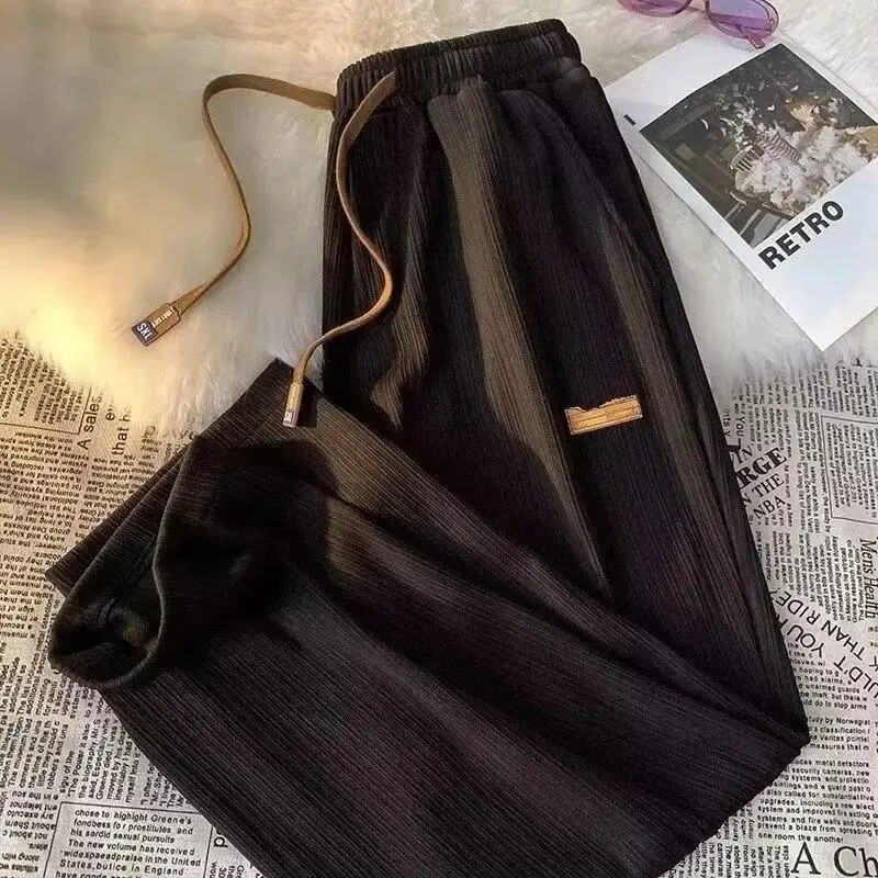 Men Loose Casual Pants Summer Thin Wide Leg Floor Mopping - Image 2