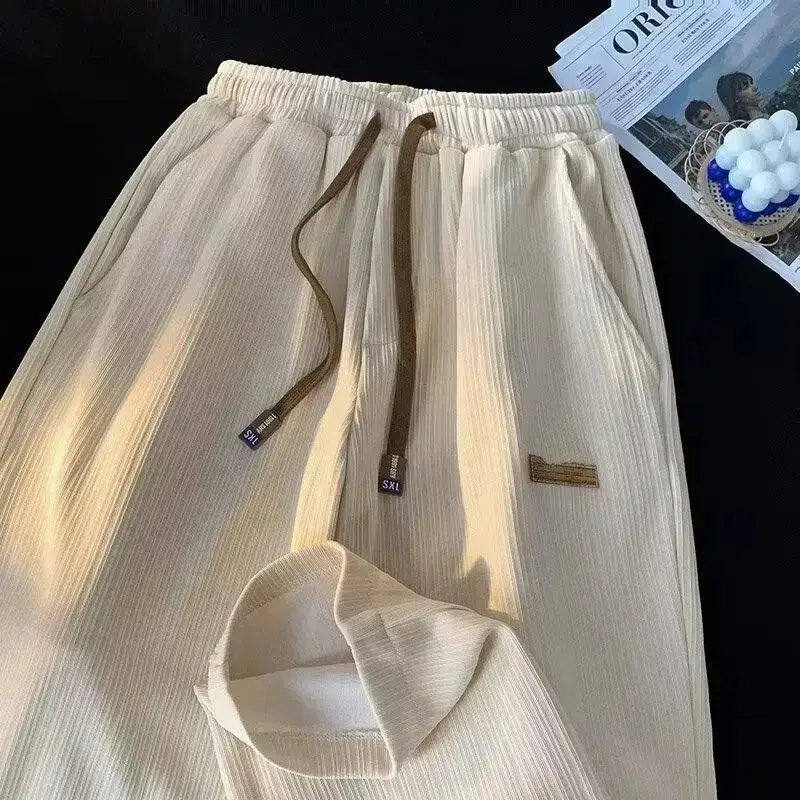 Men Loose Casual Pants Summer Thin Wide Leg Floor Mopping - Image 21